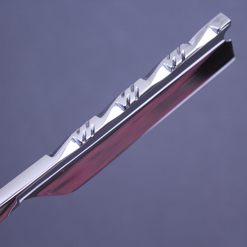 TI 7/8 Black Horn Chevron Spine Hook Nose Fox & Rooster Razor - Image 7