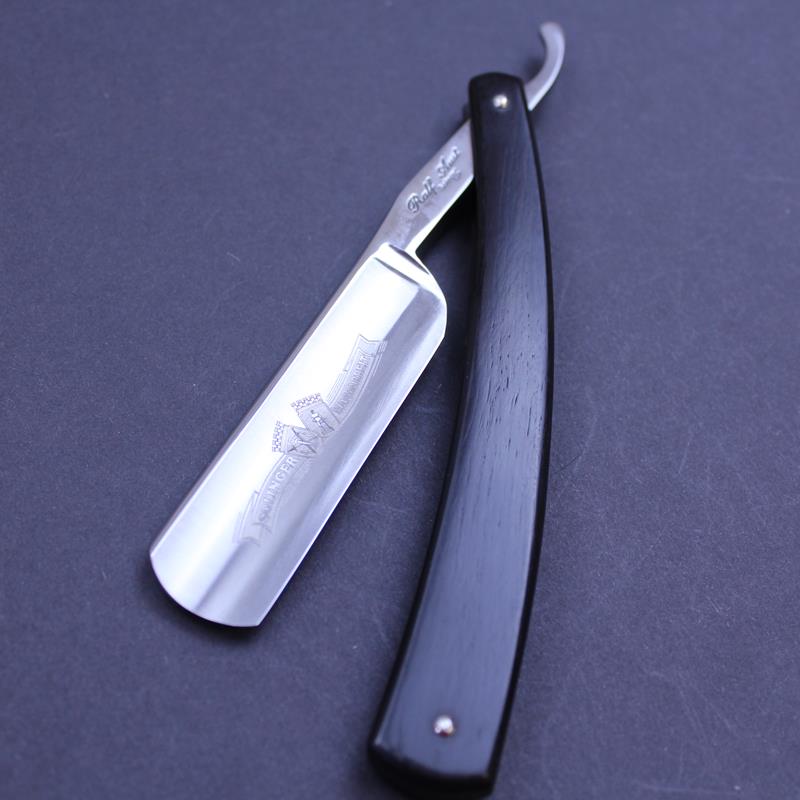 Ralf Aust 6/8 Stainless Steel Razor with Contemporary African Blackwood Scales - Image 2