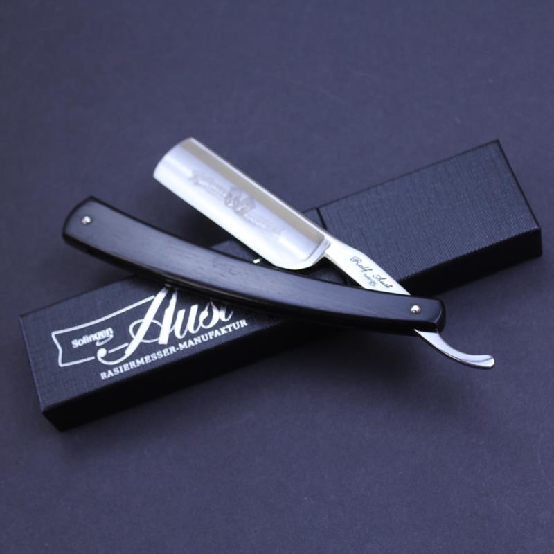 Ralf Aust 6/8 Stainless Steel Razor with Contemporary African Blackwood Scales