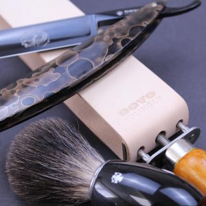 Dovo Cut Throat Razor Arena Luna Brown Acylic Scales Teddy Roosevelt man in the Arena Speech