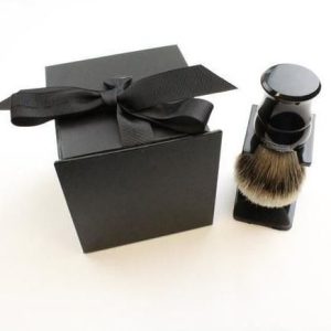 Black Silvertip Badger Brush and Stand