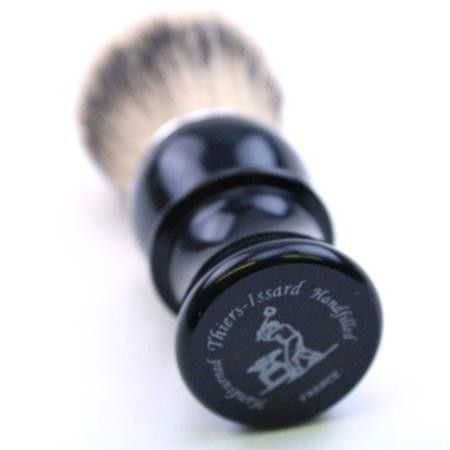 TI Silvertip Badger Black Horn Shave Brush - 3