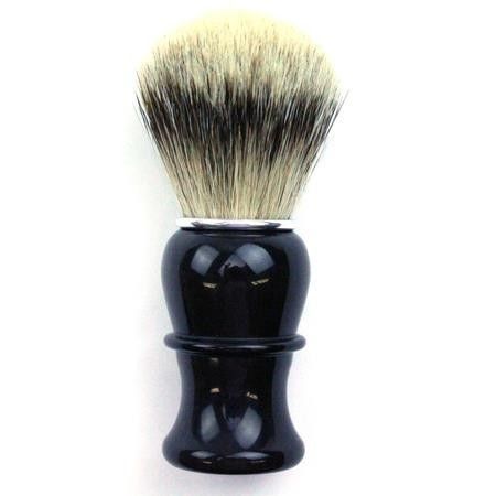 TI Silvertip Badger Black Horn Shave Brush - 4