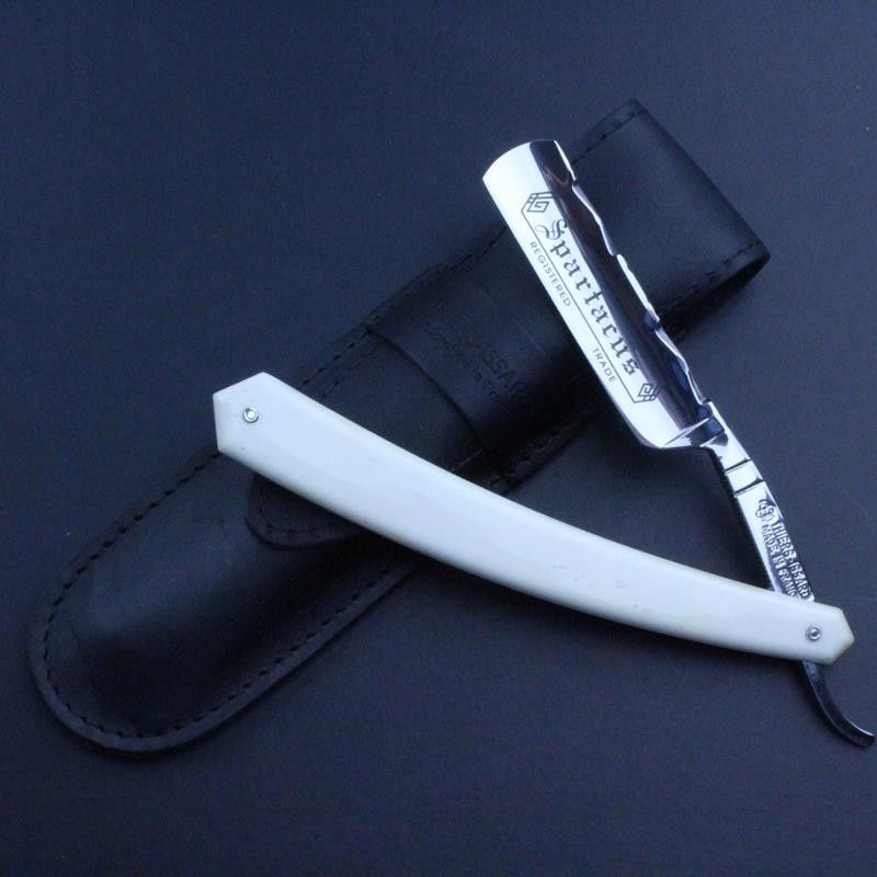 TI 5/8 Bone Razor With Rice Design Spine Thiers-Issard - 5