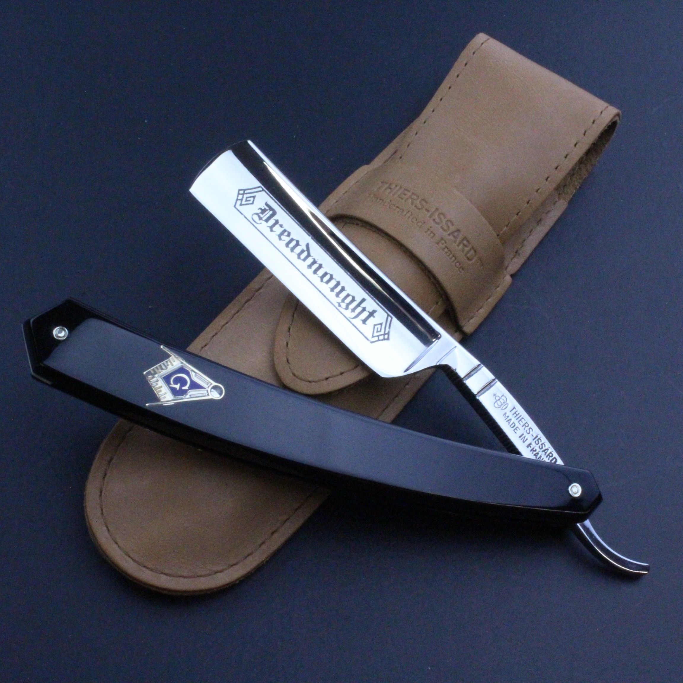 TI 6/8 Dreadnought Razor With Masonic Design Thiers-Issard - 4
