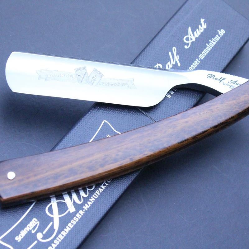 Ralf Aust 6/8 straight razor with snakewood scales