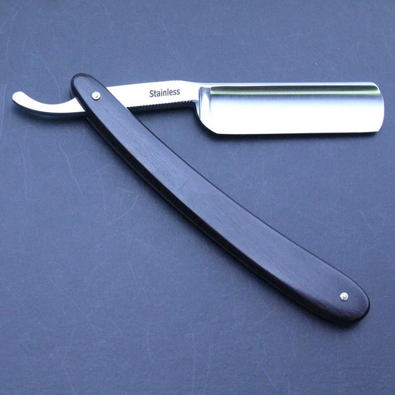 Ralf Aust 6/8 stainless steel straight razor with African Blackwood scales