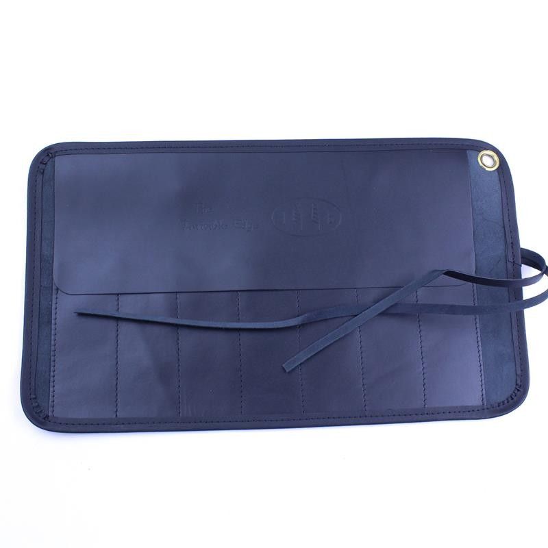 Invisible Edge Black Leather 7 Razor Roll