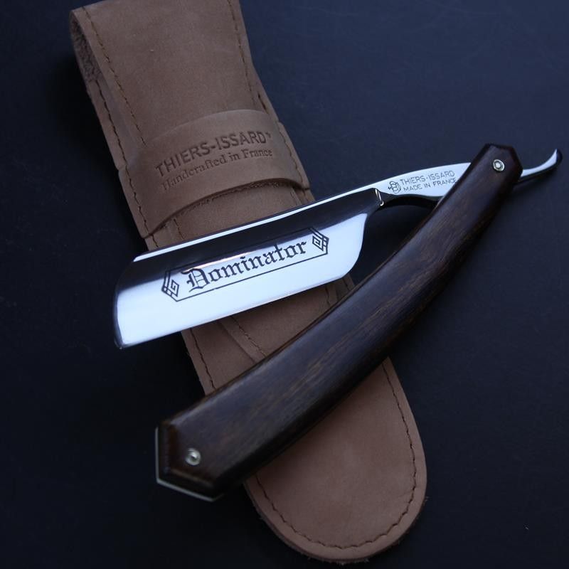 TI 7/8 Desert Ironwood Razor with a French Nose and Dominator Mark