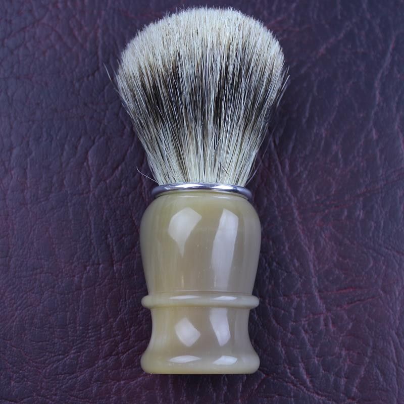 TI Super Badger Blonde Horn Shave Brush