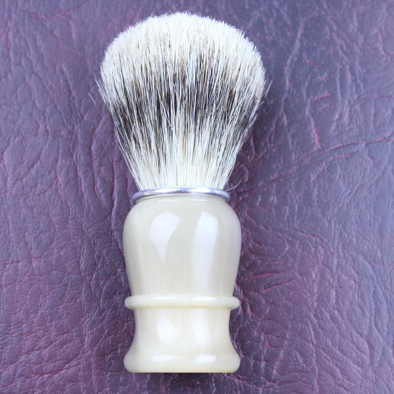 TI Super Badger Blonde Horn Shave Brush