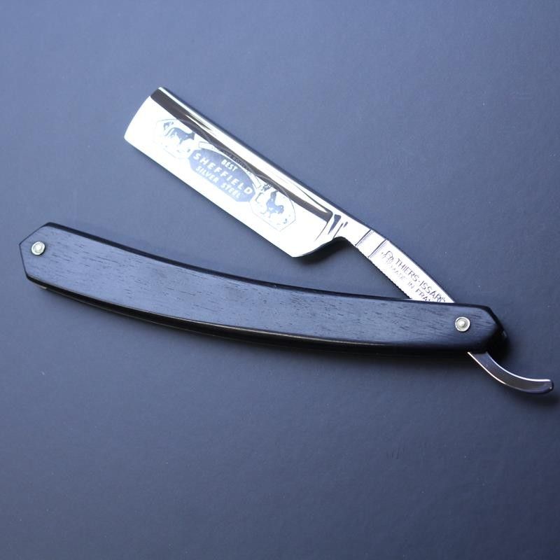 TI 5/8 Fox and Rooster Razor with Ebony Scales