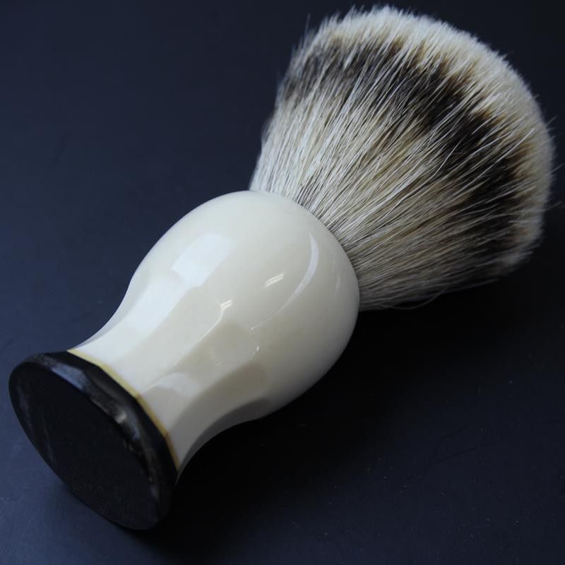 Invisible Edge Faux Ivory Custom Shaving Brush