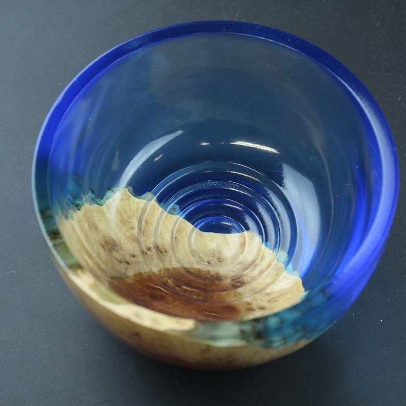 Burl-Wood-Indigo-Blue-Shave-Bowl