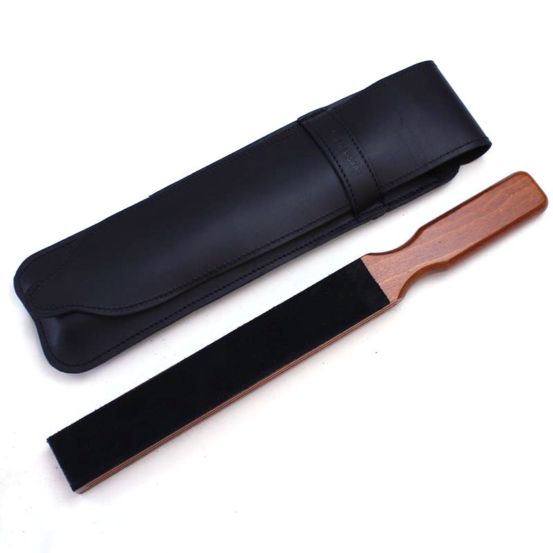 TI Luxury Travel Strop in Black Leather Case