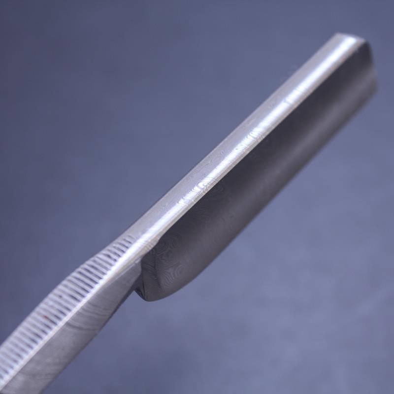 Boker Damascus Razor with Curly Birch Scales